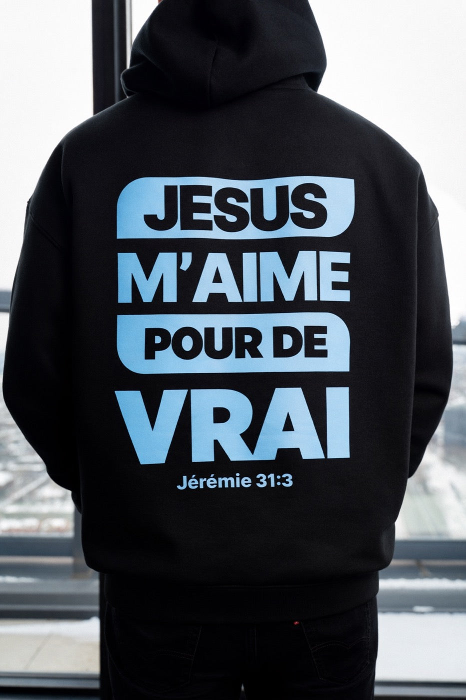 Hoodie Pour de Vrai noir, Drop 01, épuisé